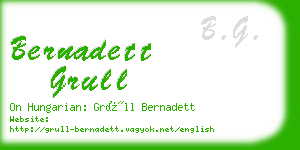 bernadett grull business card